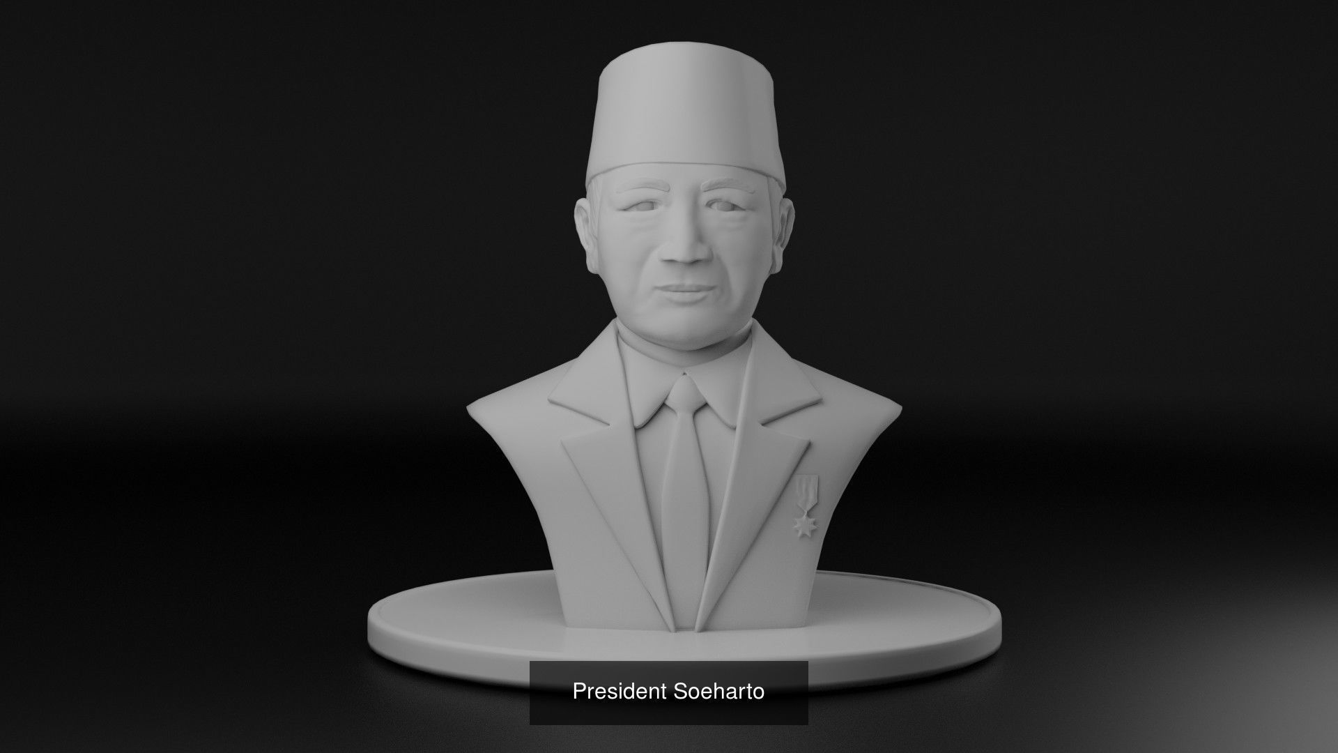 Indonesia former figure president politician general activist 3D Model Collection_4