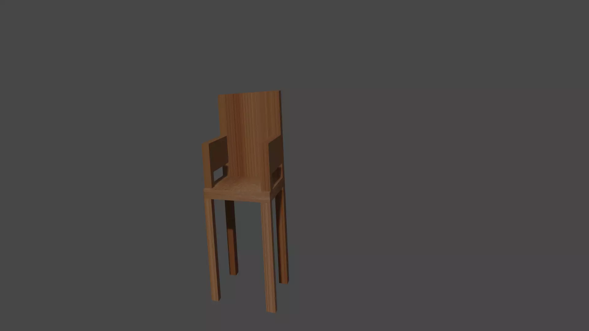 wooden chair 3D model_0