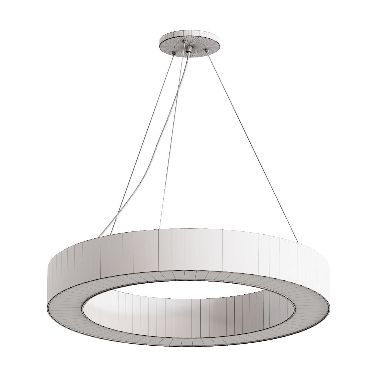 Black acrylic ring chandelier pendant lamp round chandelier 3D model_1