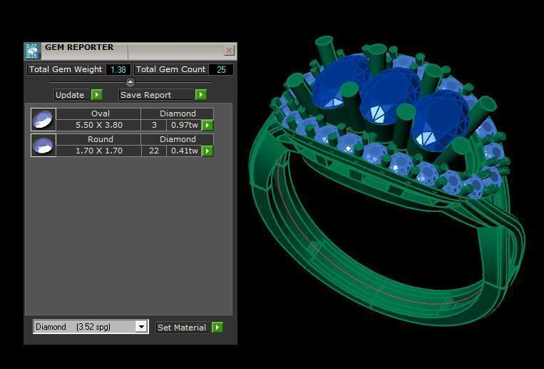 ruby and diamond ring 3D print model_14