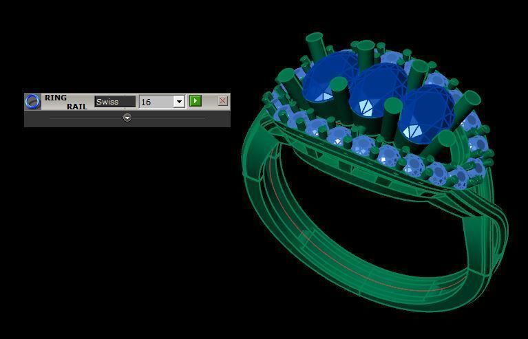 ruby and diamond ring 3D print model_13