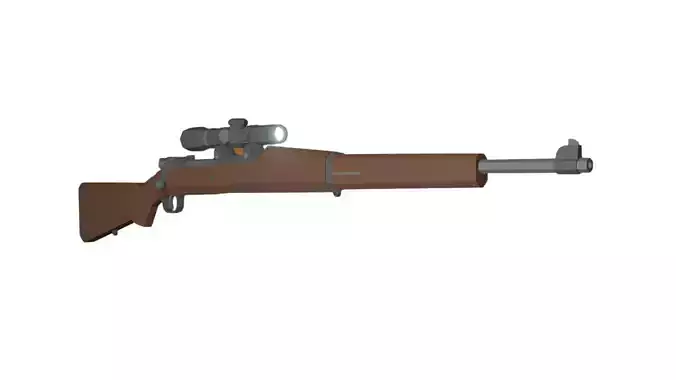 Springfield M1903A4 Sniper Rifle - Game Ready Low-poly 3D model