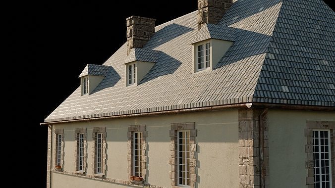Medieval Building Low-poly 3D model 5