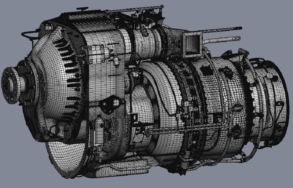 Engine TPE331 3D model_3