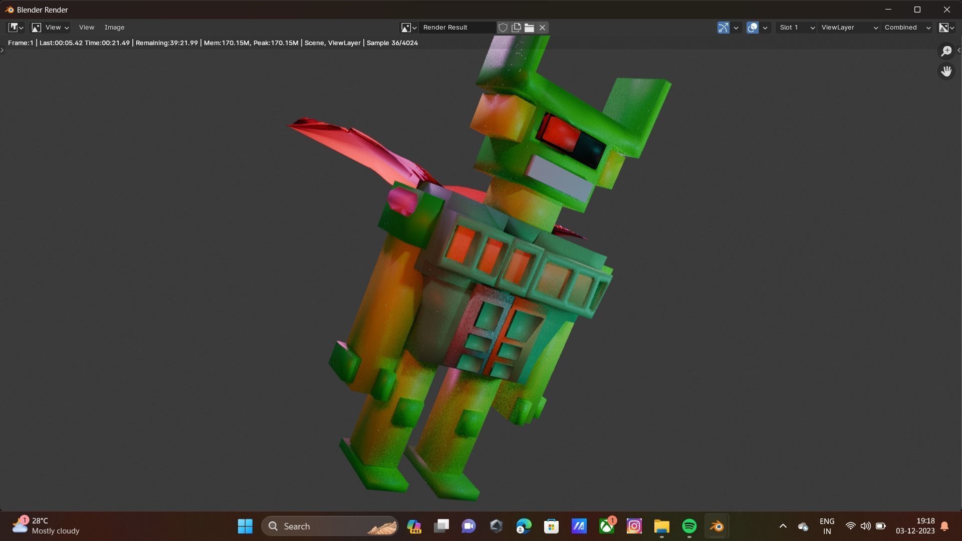 toy robot Low-poly 3D model_2