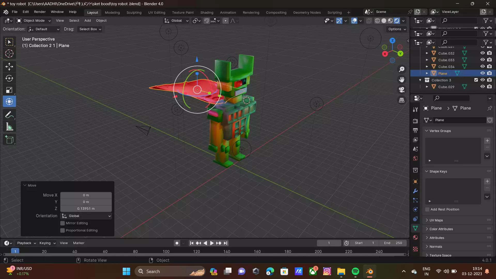 toy robot Low-poly 3D model_0