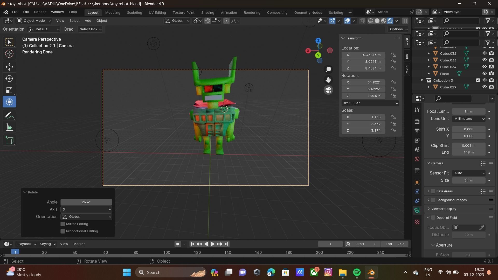 toy robot Low-poly 3D model_3