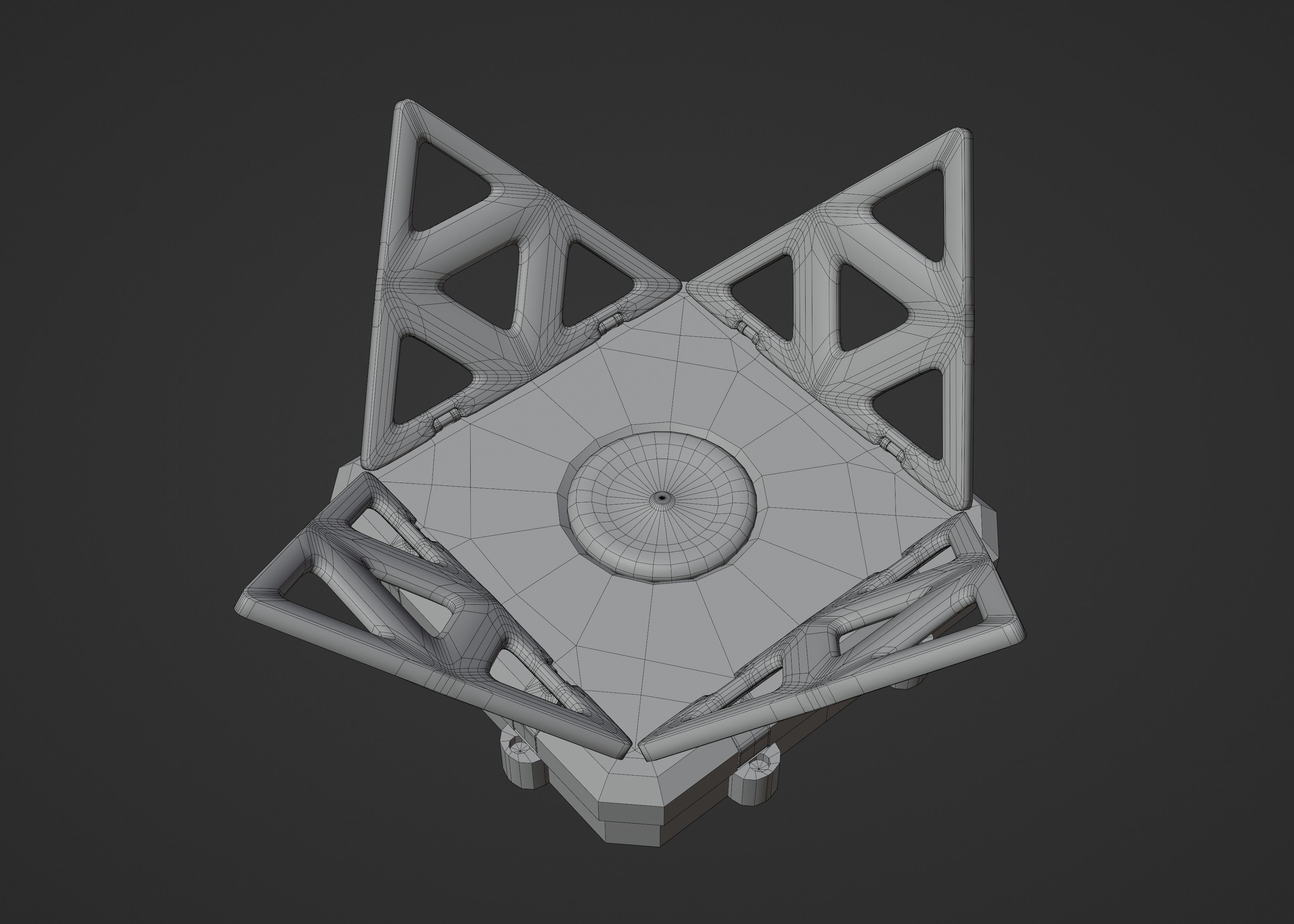 Cyberpunk Door mine Low-poly 3D model_8