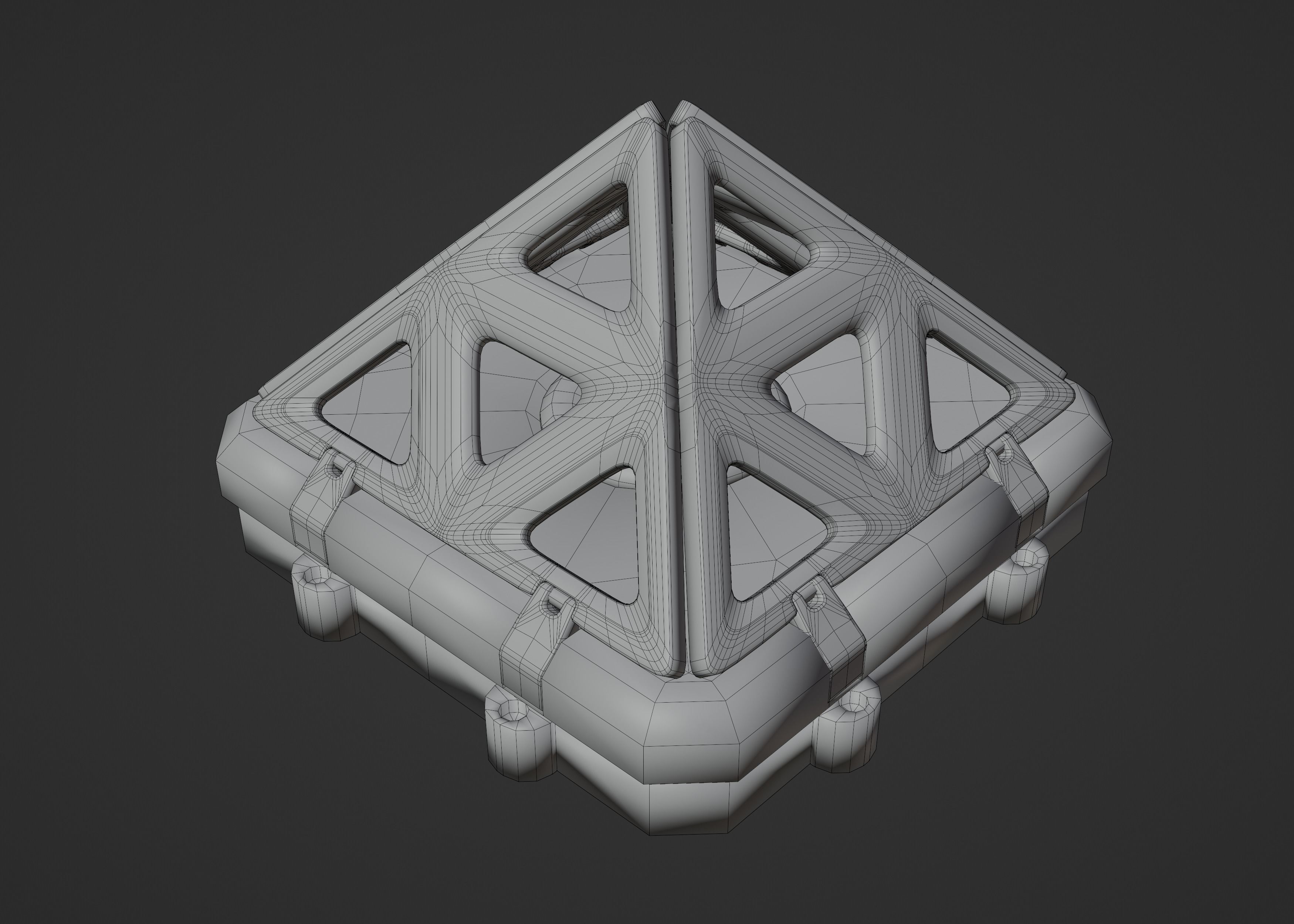 Cyberpunk Door mine Low-poly 3D model_6