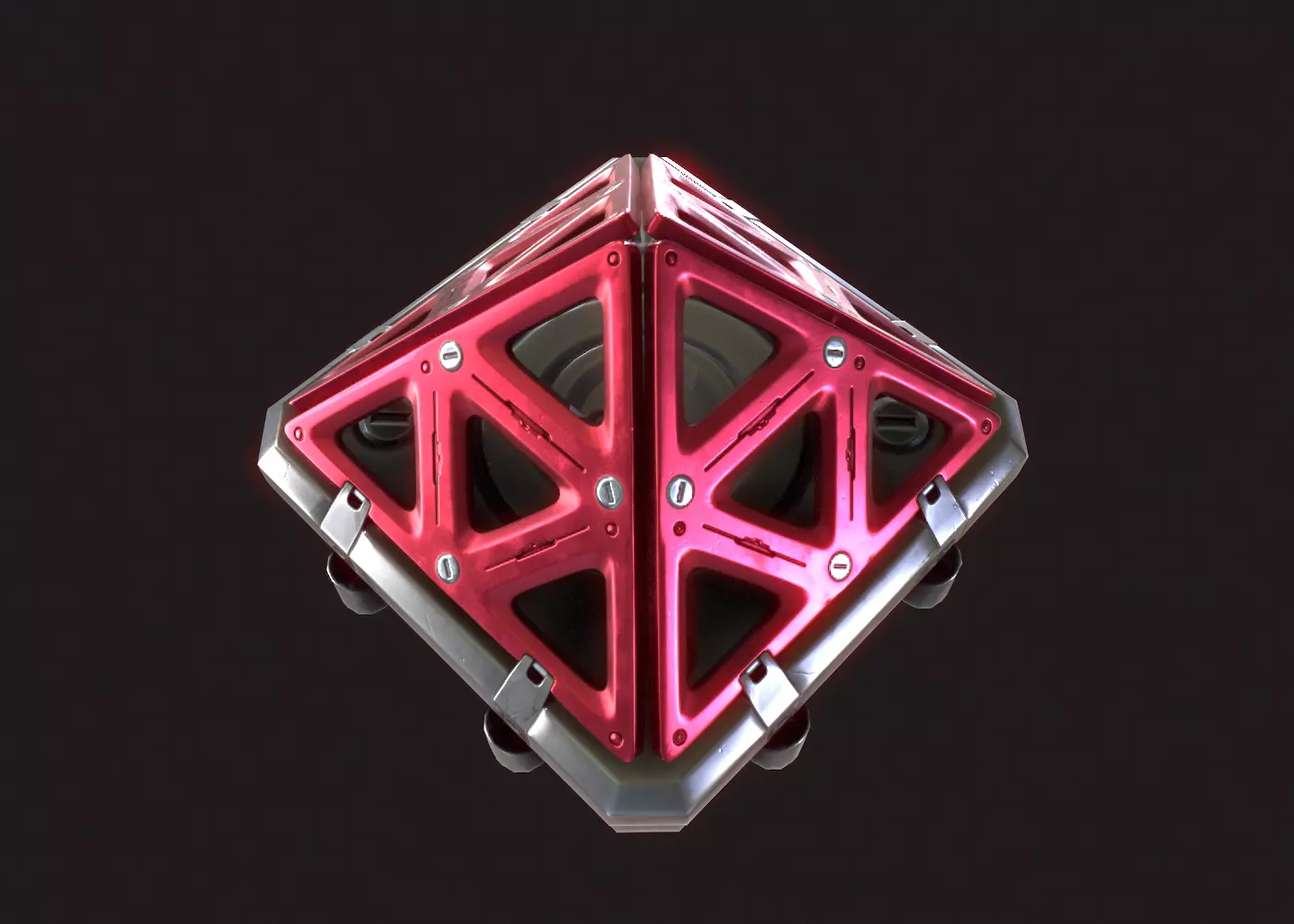 Cyberpunk Door mine Low-poly 3D model_0