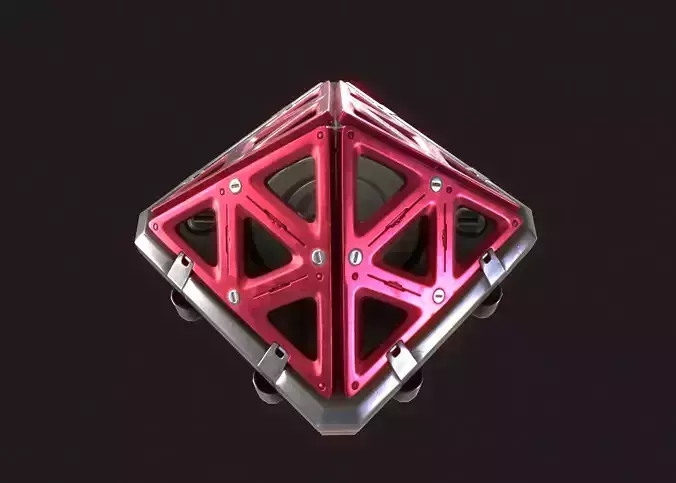 Cyberpunk Door mine Low-poly 3D model