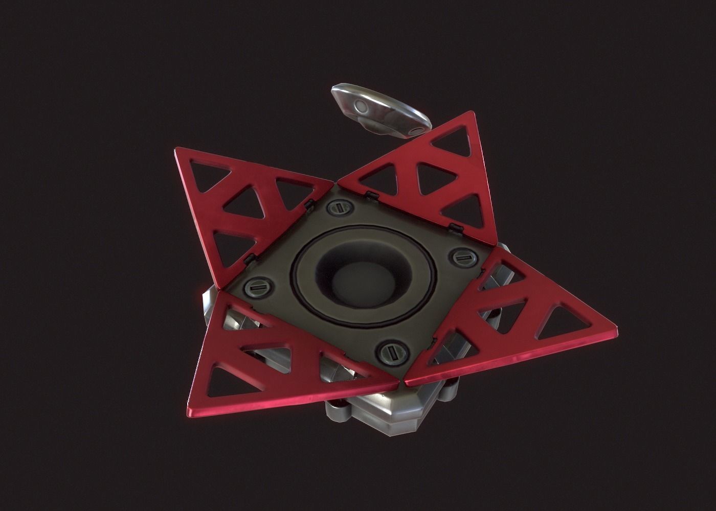 Cyberpunk Door mine Low-poly 3D model_4