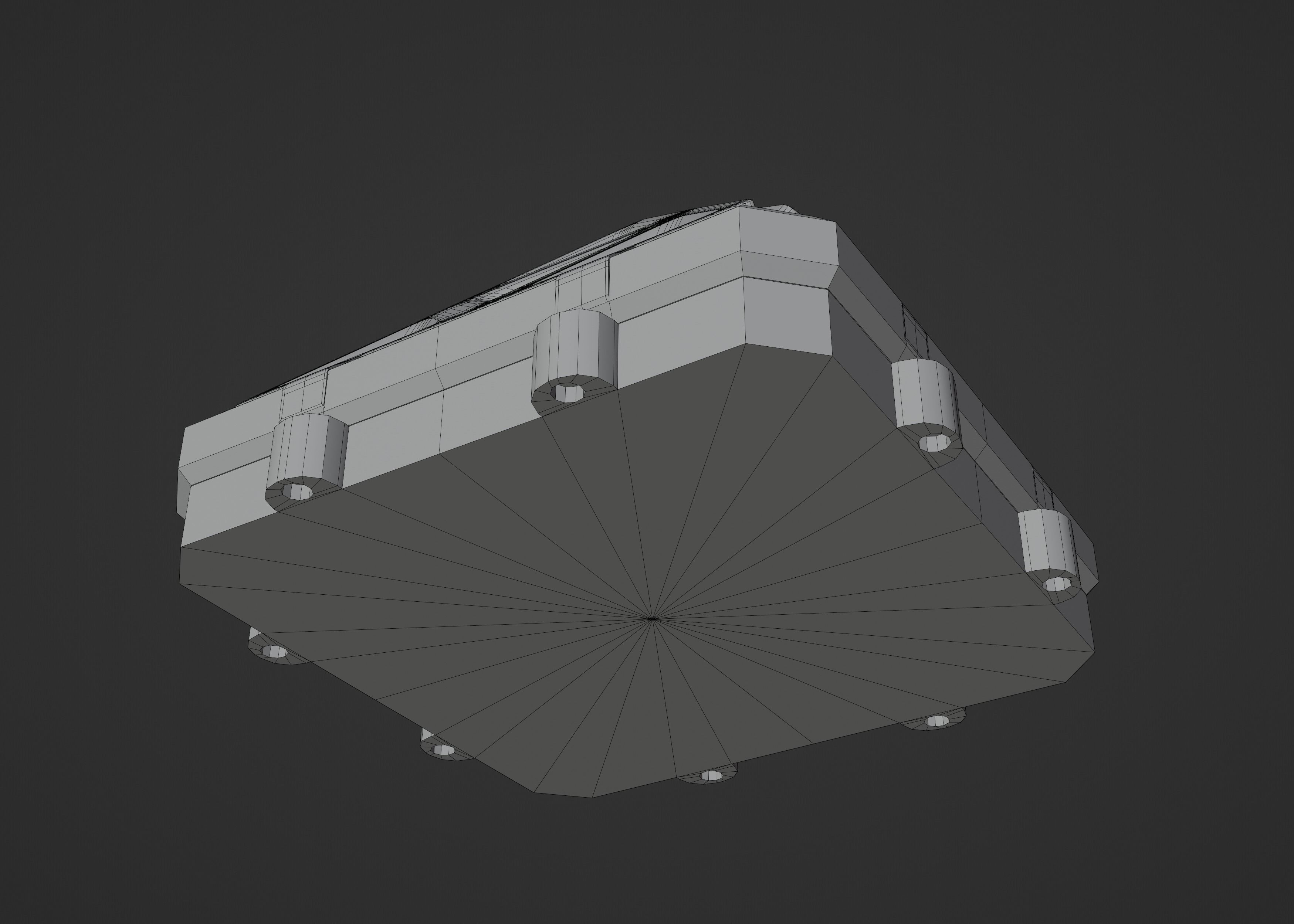 Cyberpunk Door mine Low-poly 3D model_7
