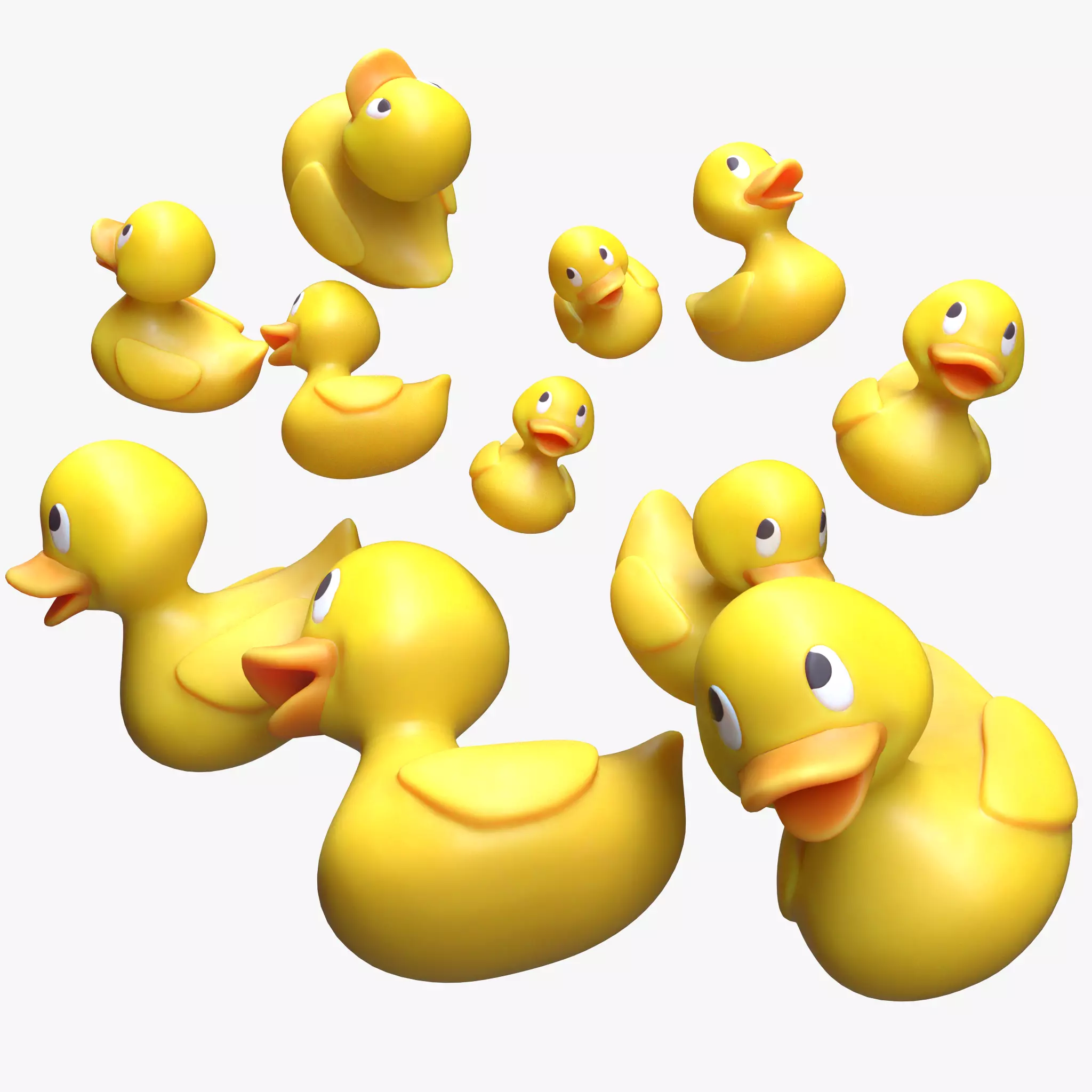 Rubber Stylized Duck 3D model_0