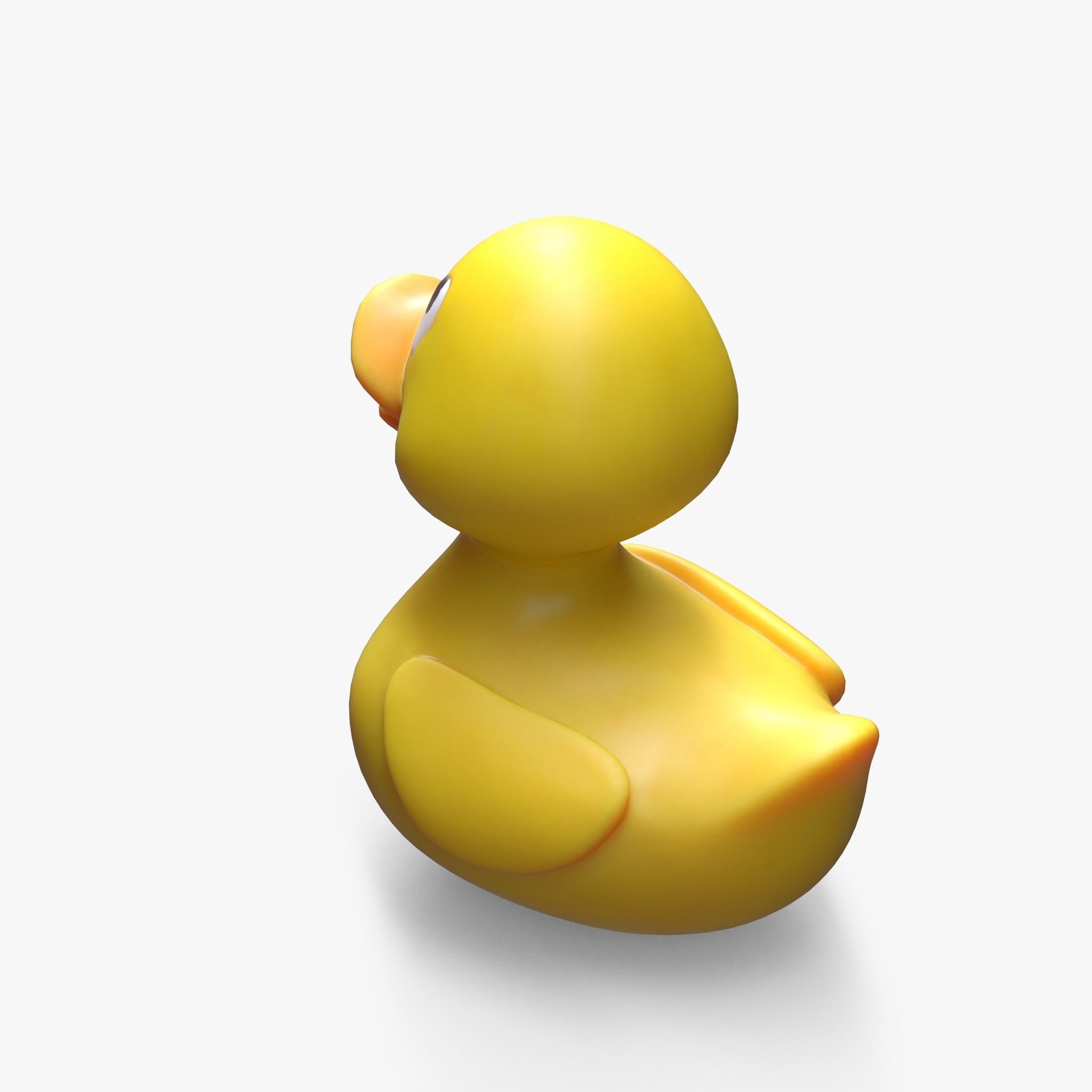 Rubber Stylized Duck 3D model_5