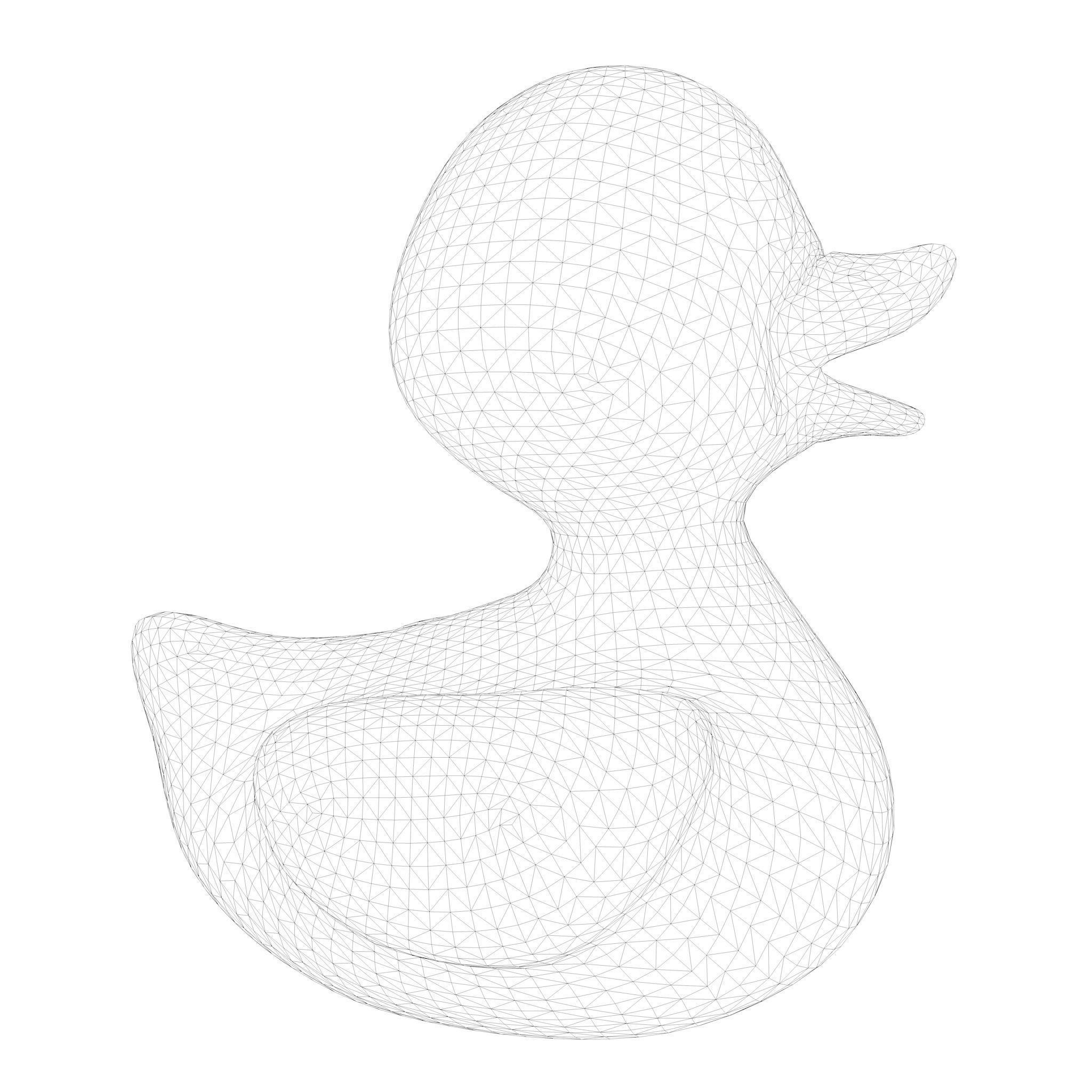 Rubber Stylized Duck 3D model_8