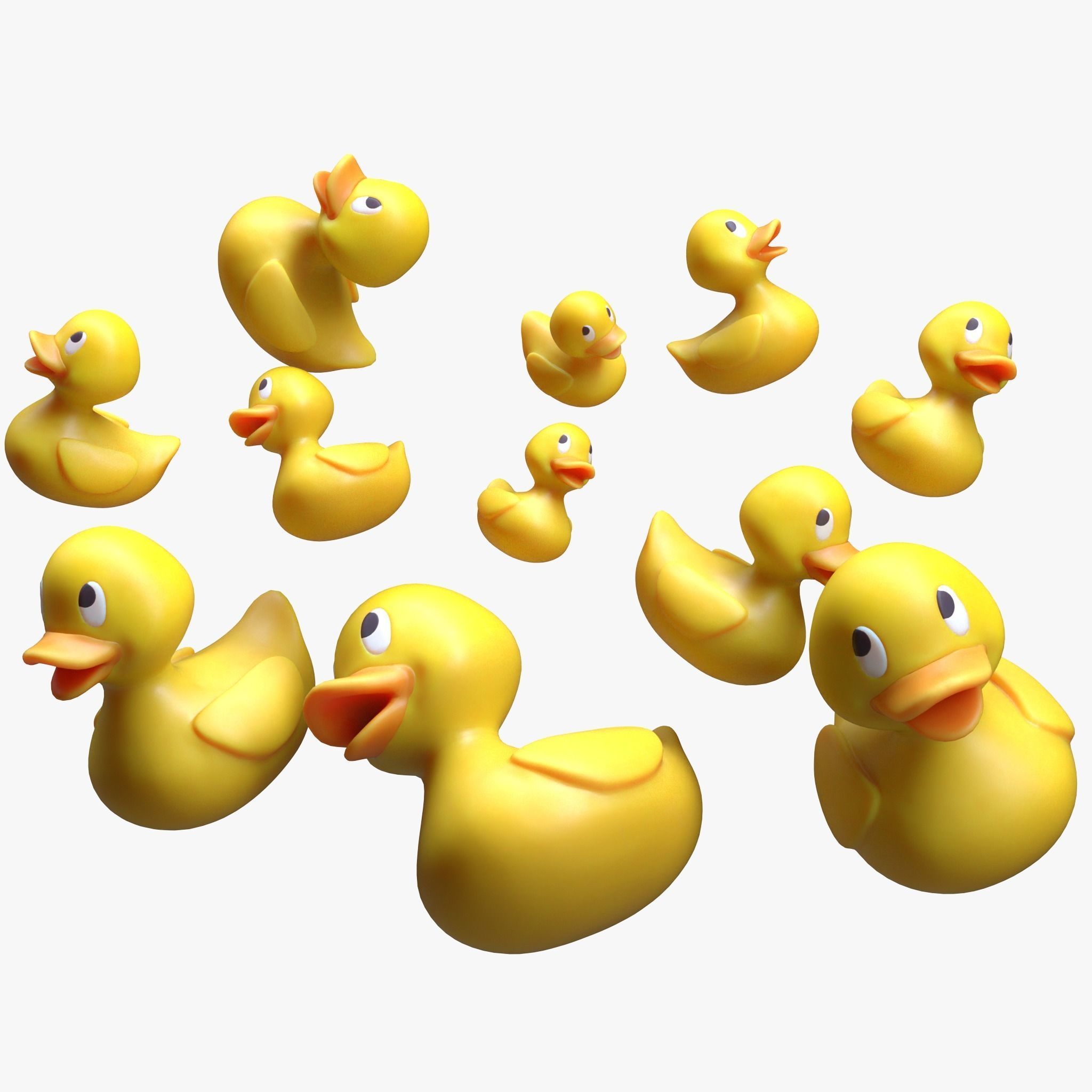 Rubber Stylized Duck 3D model_2