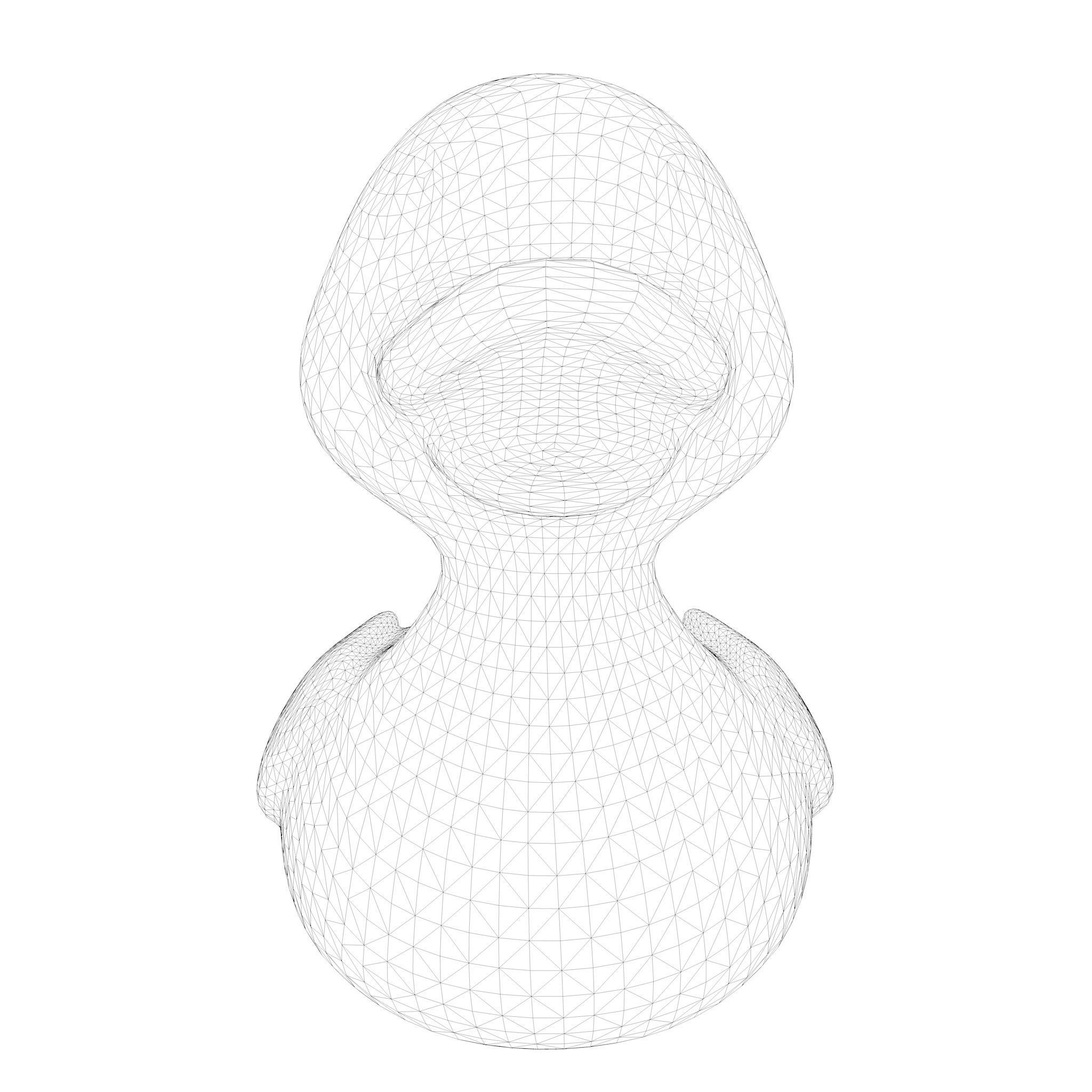 Rubber Stylized Duck 3D model_7