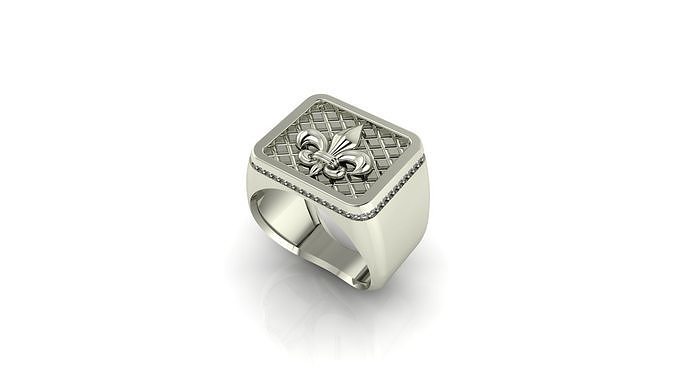 Lotus Flower Ring 3D print model