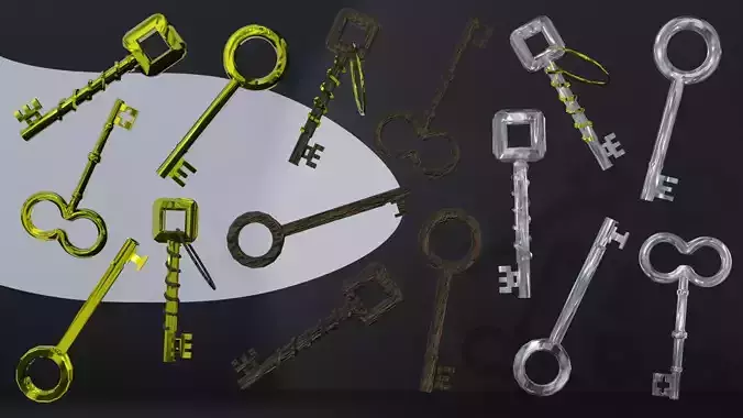 Old Antique Key Collection