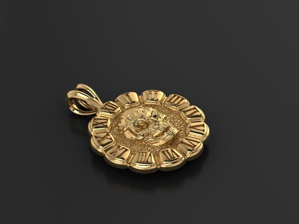 Skull Pendant 3D print model_2
