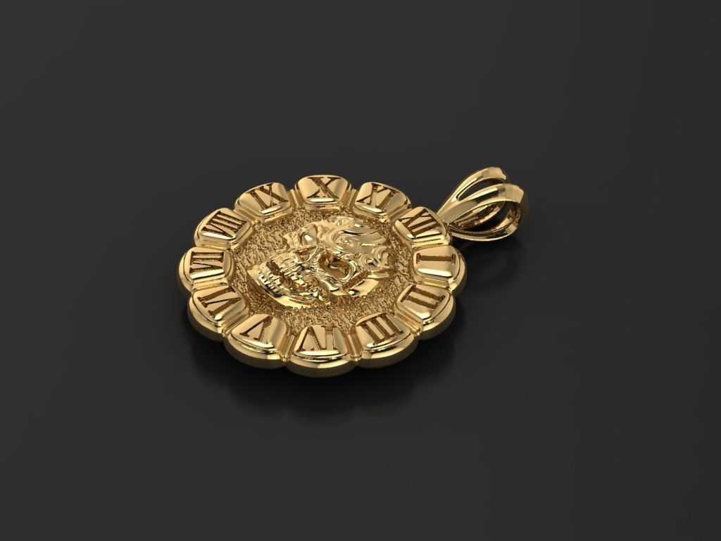 Skull Pendant 3D print model_4
