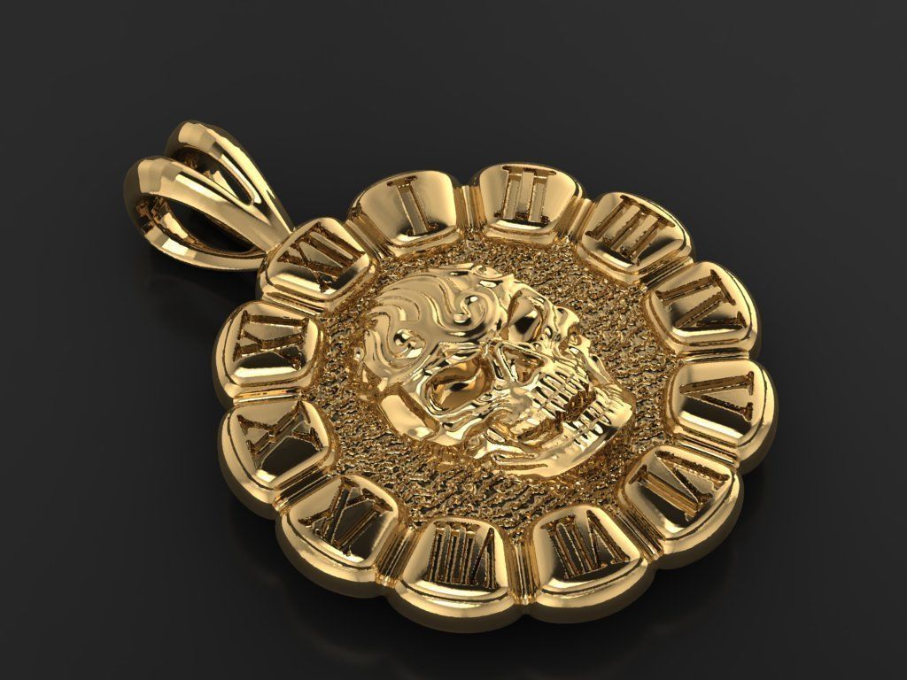 Skull Pendant 3D print model_1