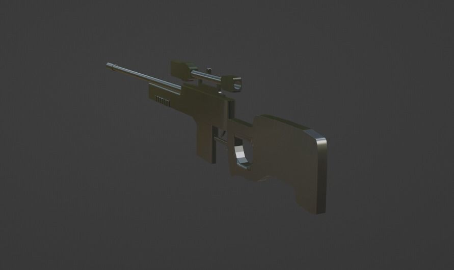 3D AWP MODEL Low-poly 3D model_4