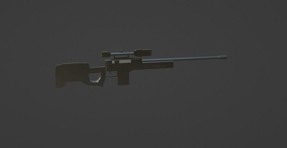 3D AWP MODEL Low-poly 3D model_1