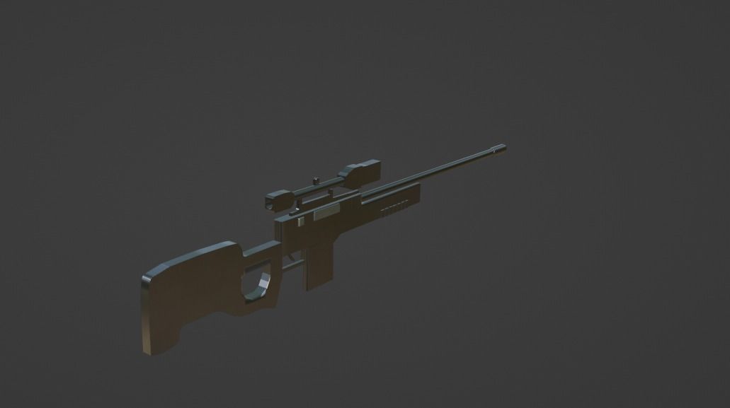 3D AWP MODEL Low-poly 3D model_19