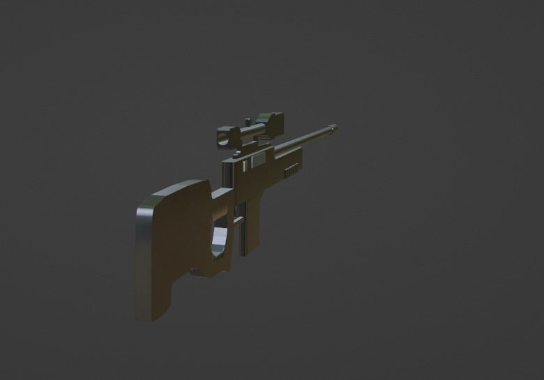 3D AWP MODEL Low-poly 3D model_5