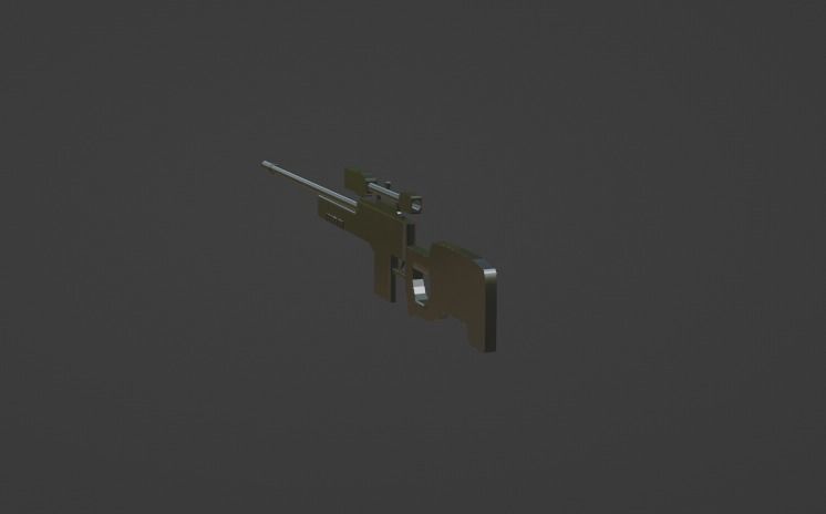 3D AWP MODEL Low-poly 3D model_3