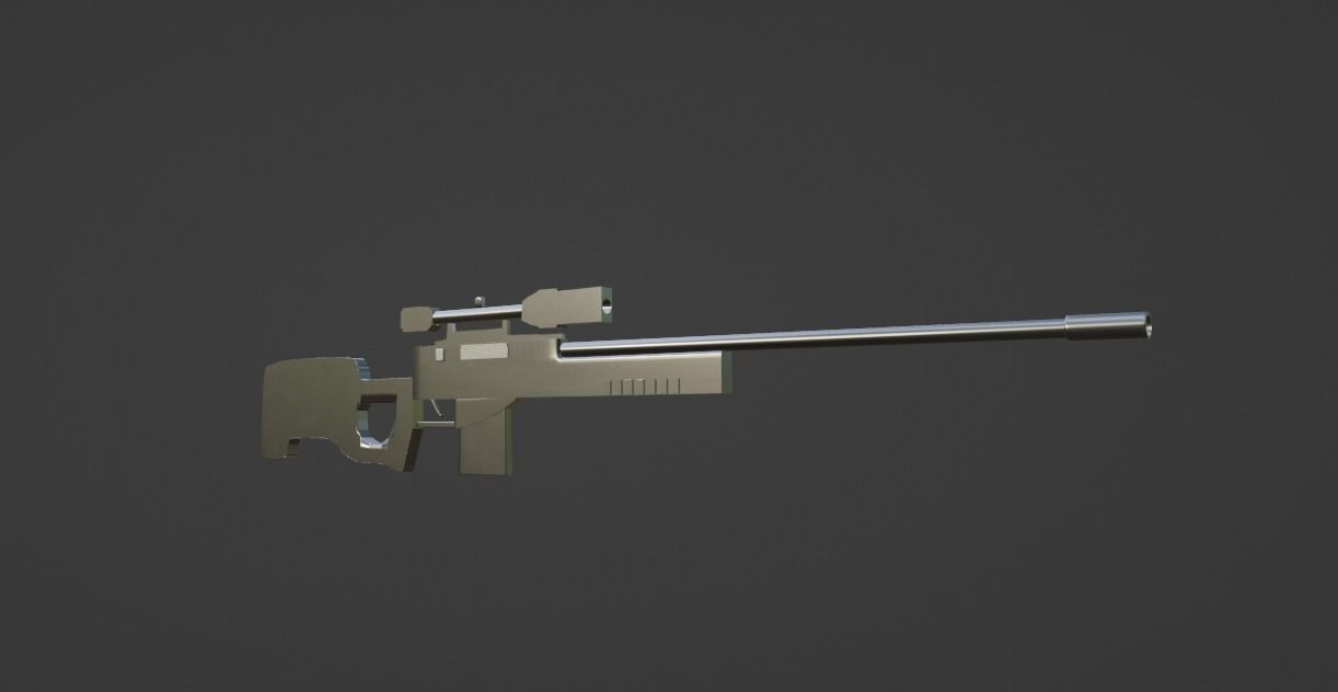 3D AWP MODEL Low-poly 3D model_16