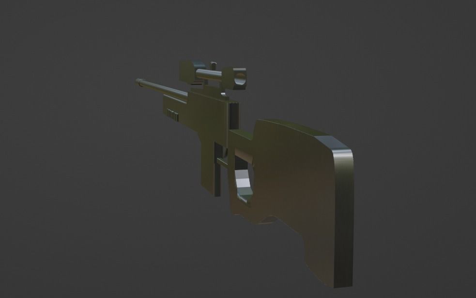 3D AWP MODEL Low-poly 3D model_6