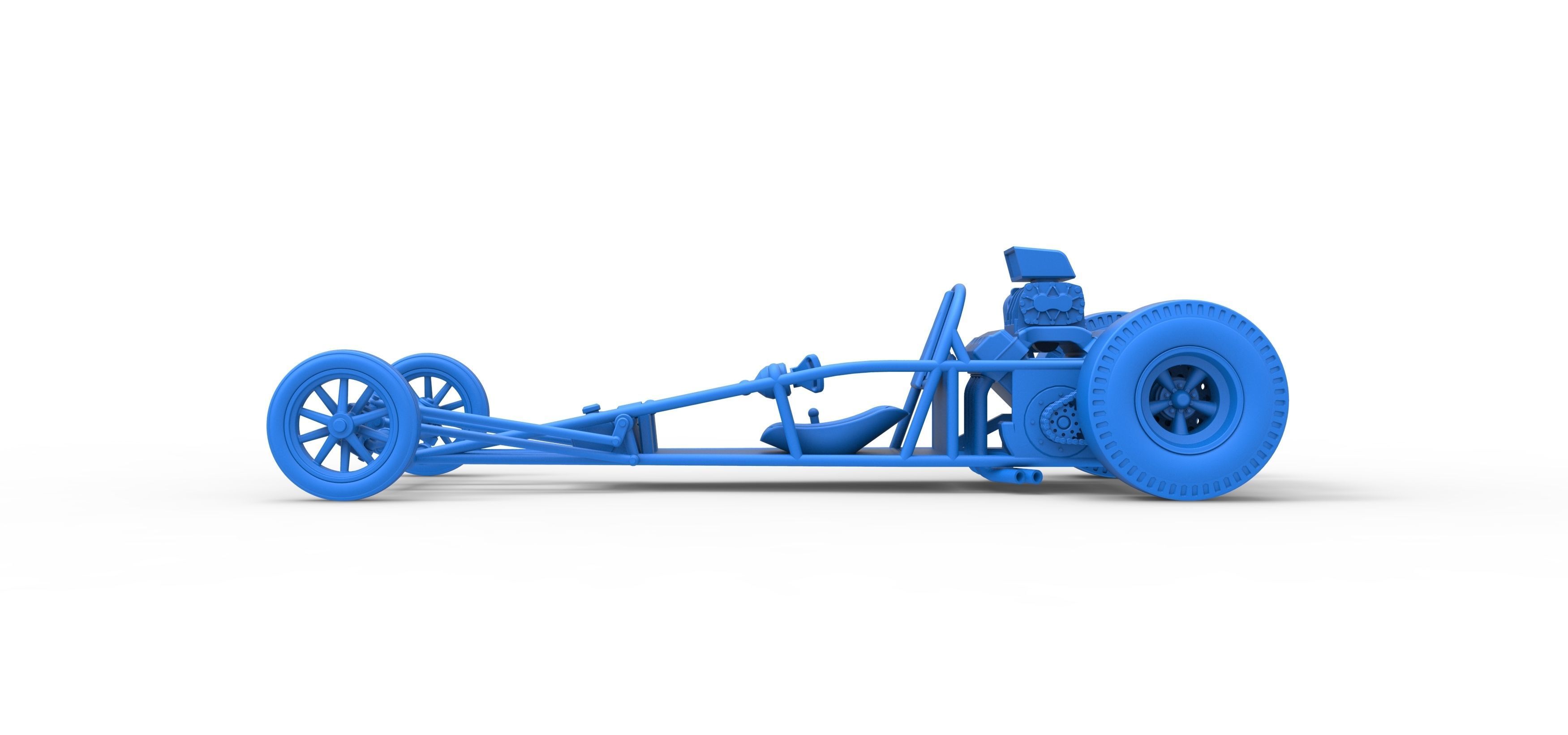 Rear engine old school dragster Scale 1 to 25 3D print model_34