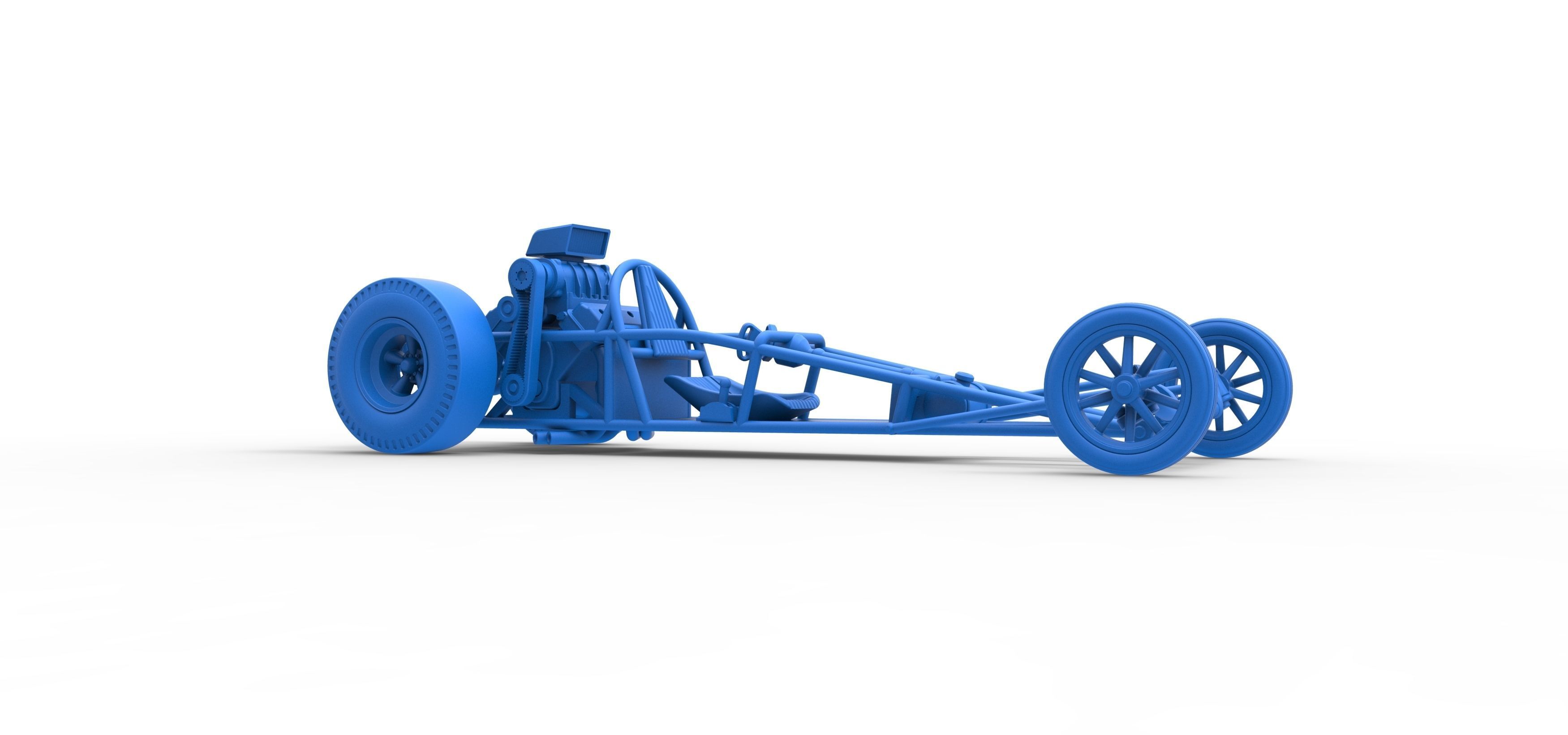 Rear engine old school dragster Scale 1 to 25 3D print model_48
