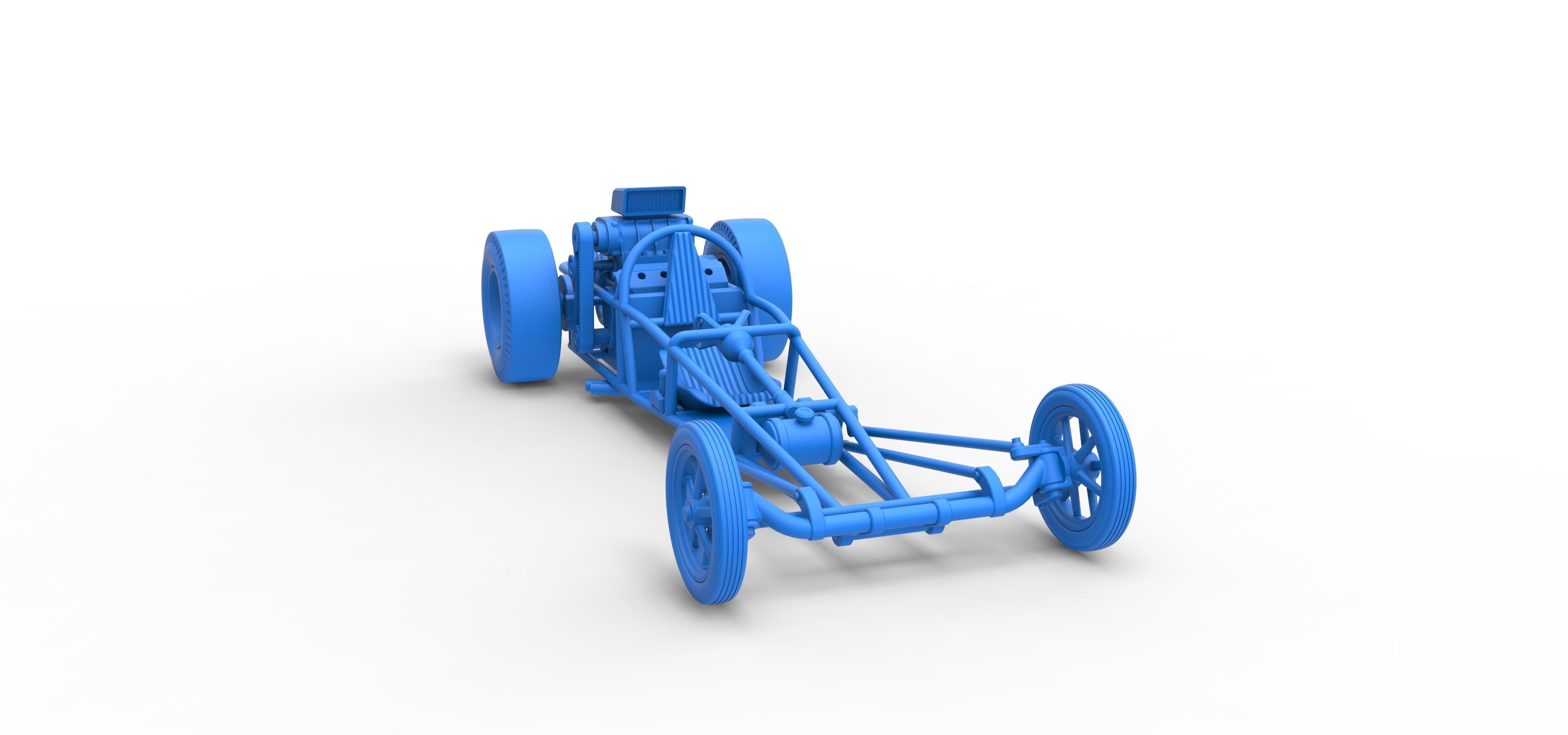 Rear engine old school dragster Scale 1 to 25 3D print model_49