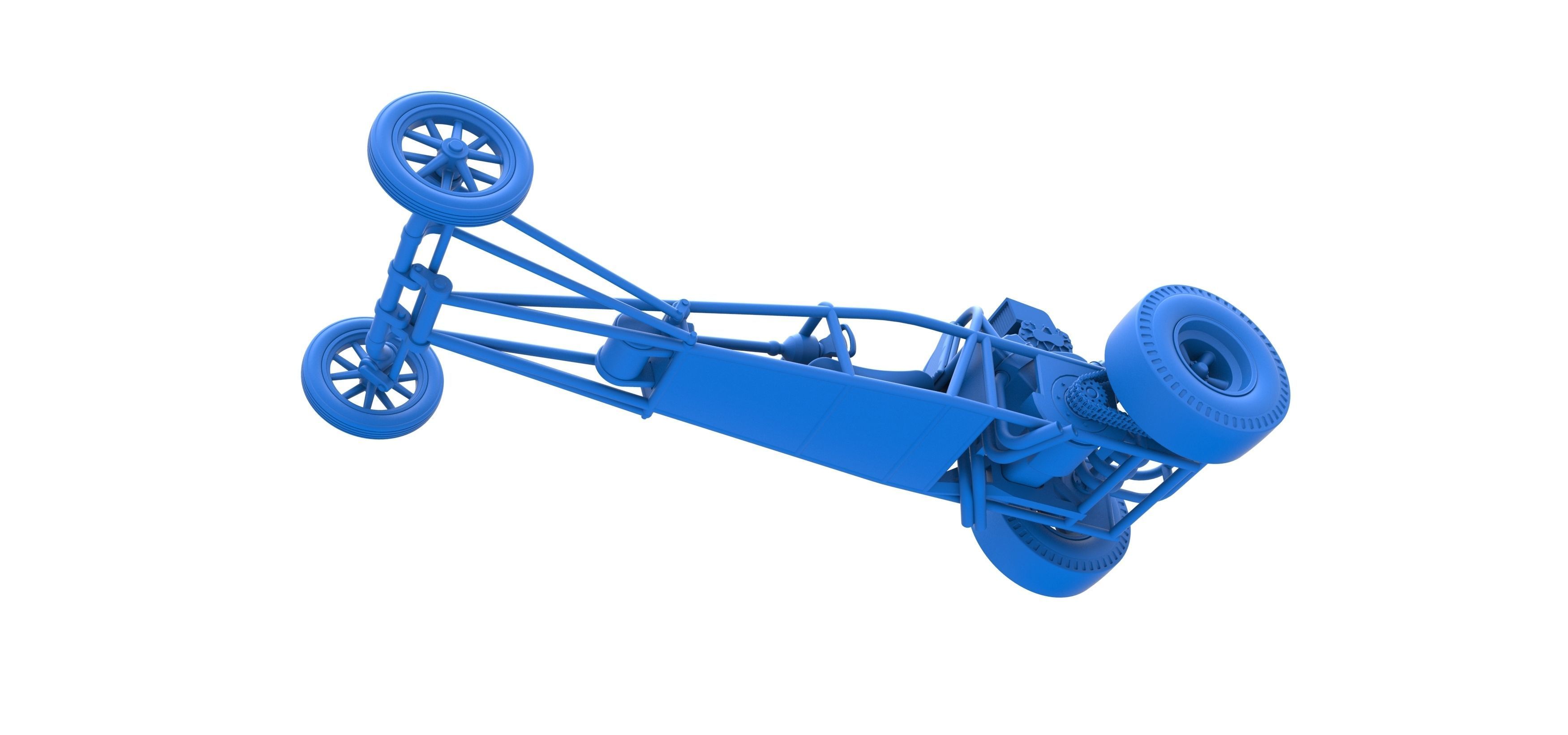 Rear engine old school dragster Scale 1 to 25 3D print model_28