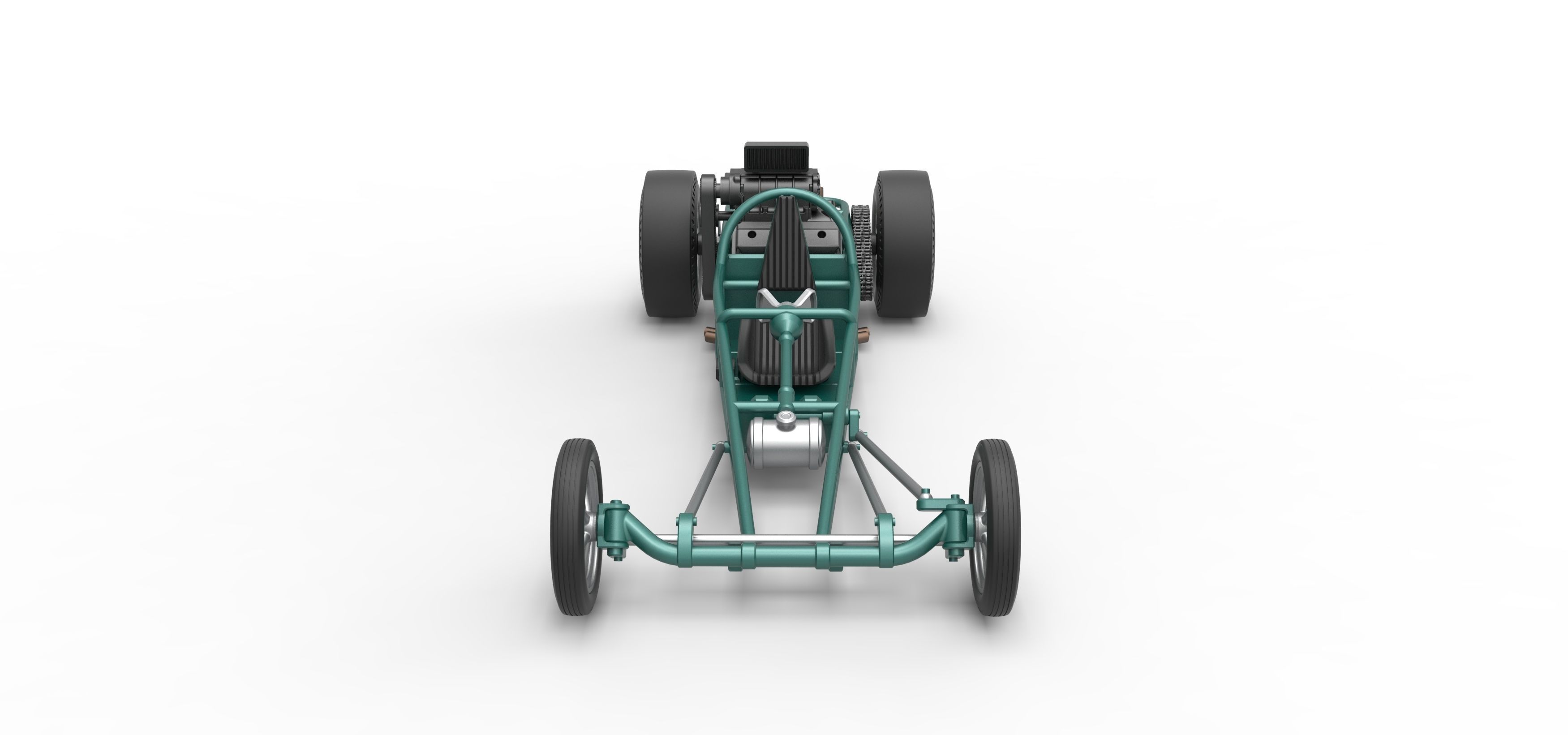 Rear engine old school dragster Scale 1 to 25 3D print model_8