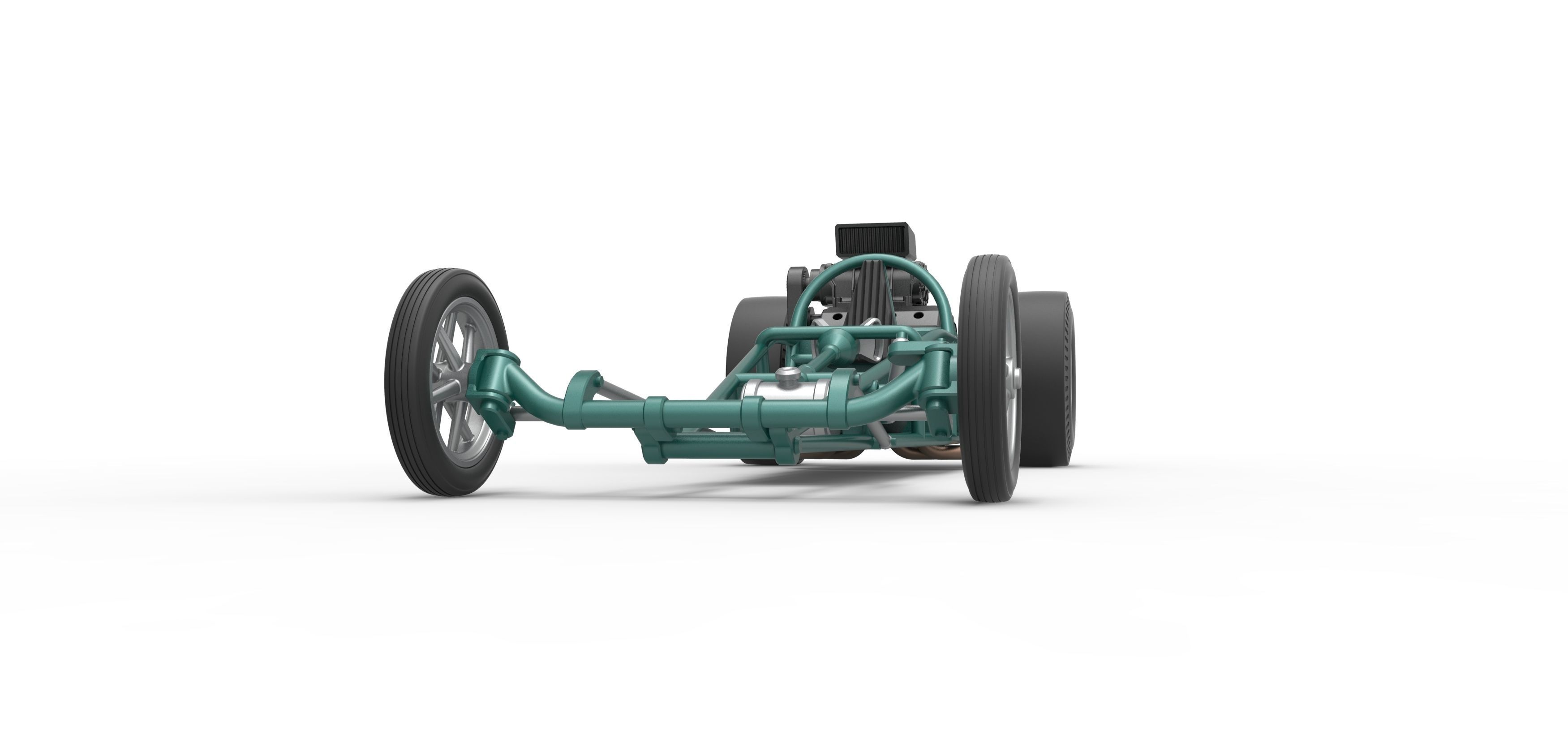 Rear engine old school dragster Scale 1 to 25 3D print model_6