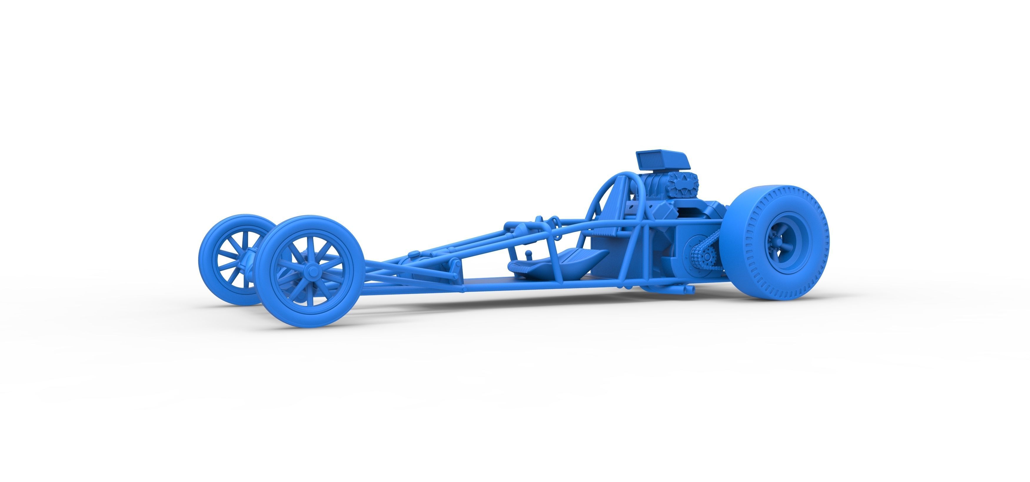 Rear engine old school dragster Scale 1 to 25 3D print model_27