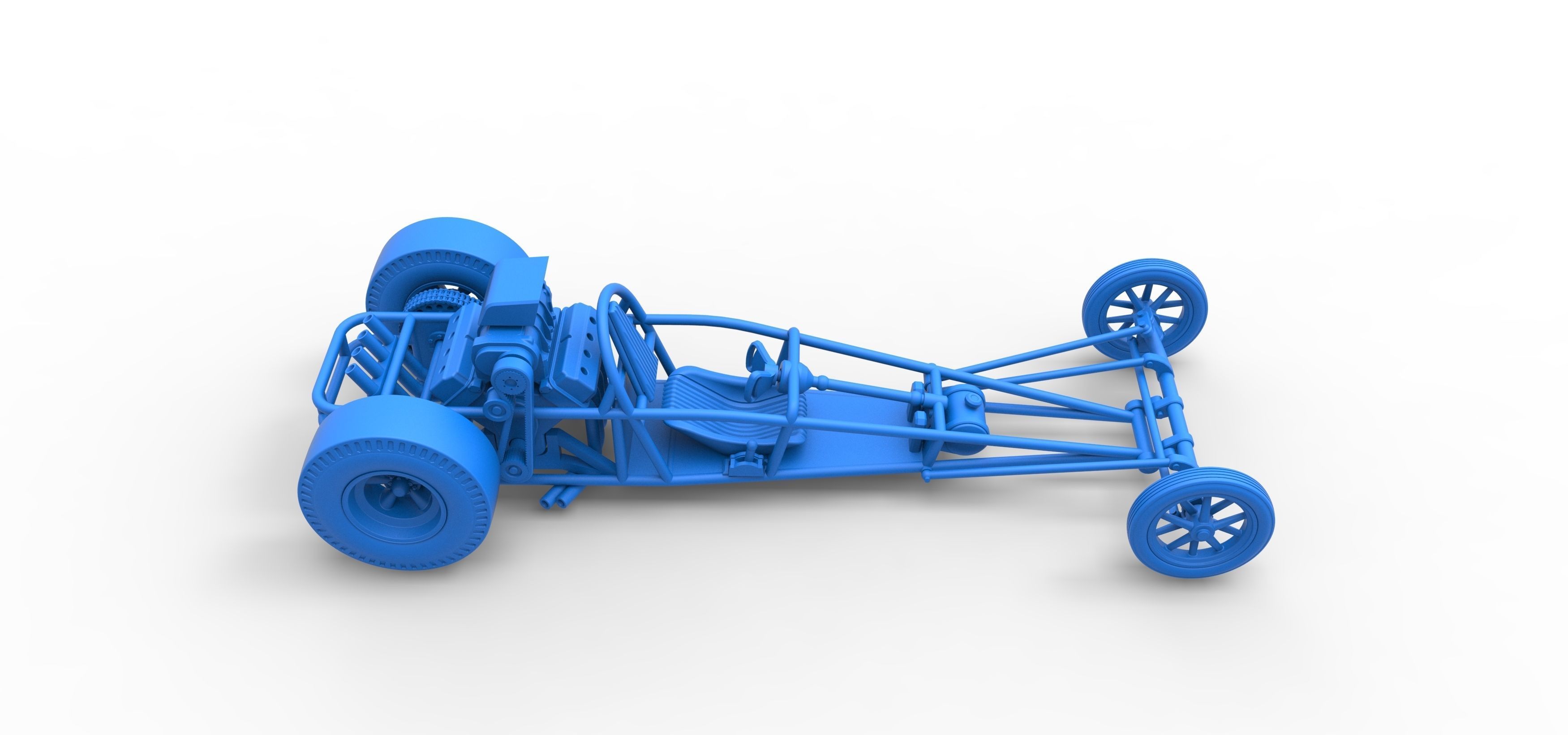 Rear engine old school dragster Scale 1 to 25 3D print model_46
