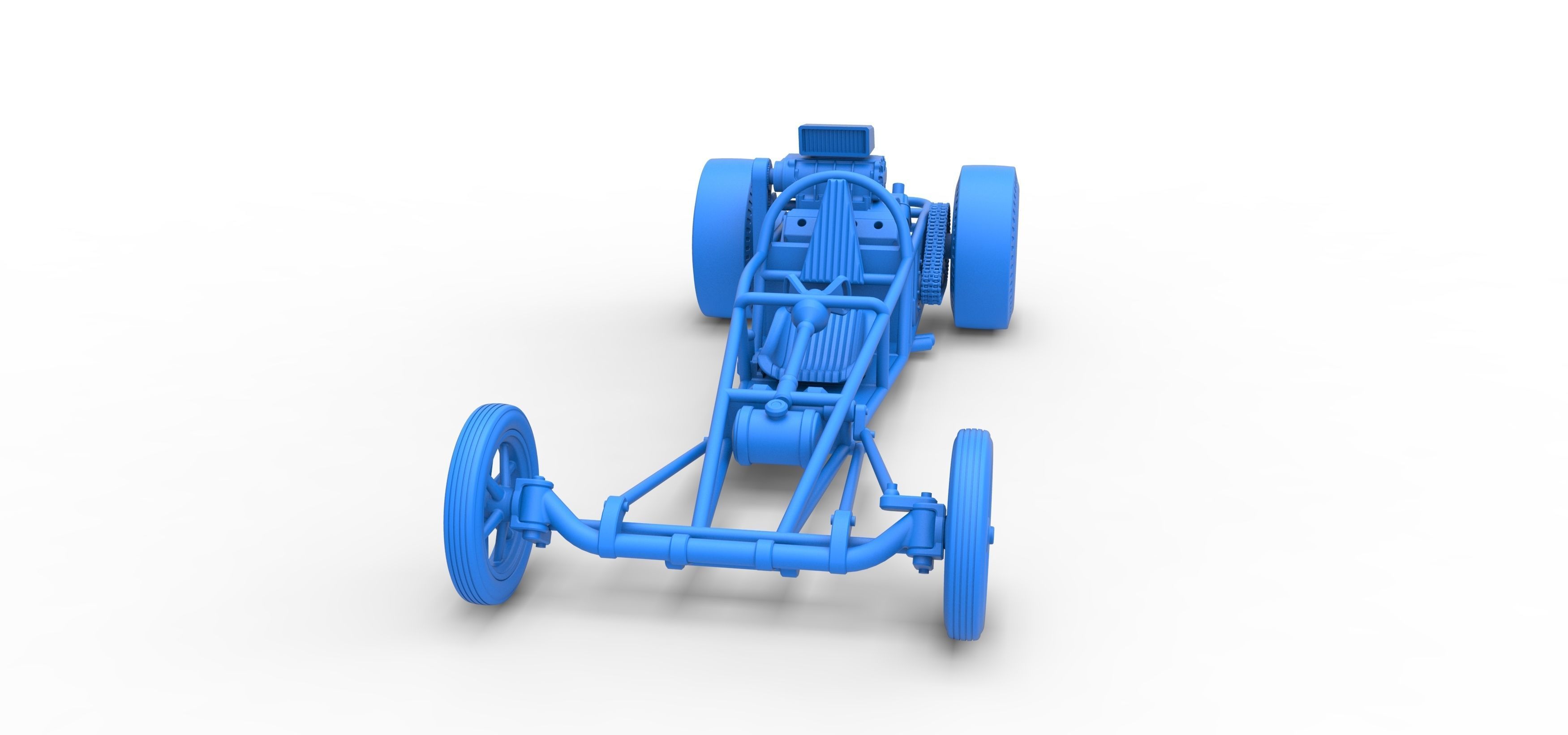 Rear engine old school dragster Scale 1 to 25 3D print model_30