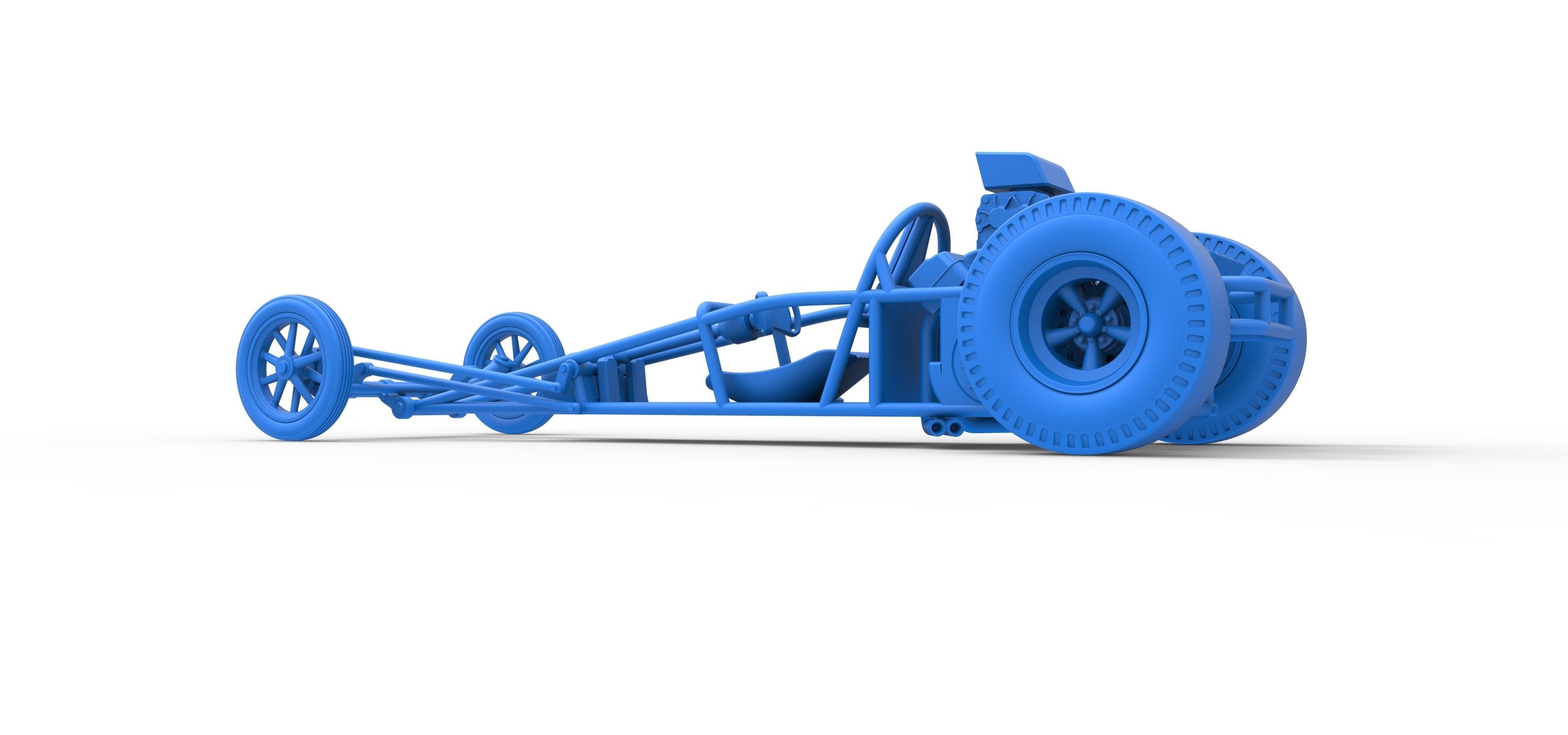 Rear engine old school dragster Scale 1 to 25 3D print model_38