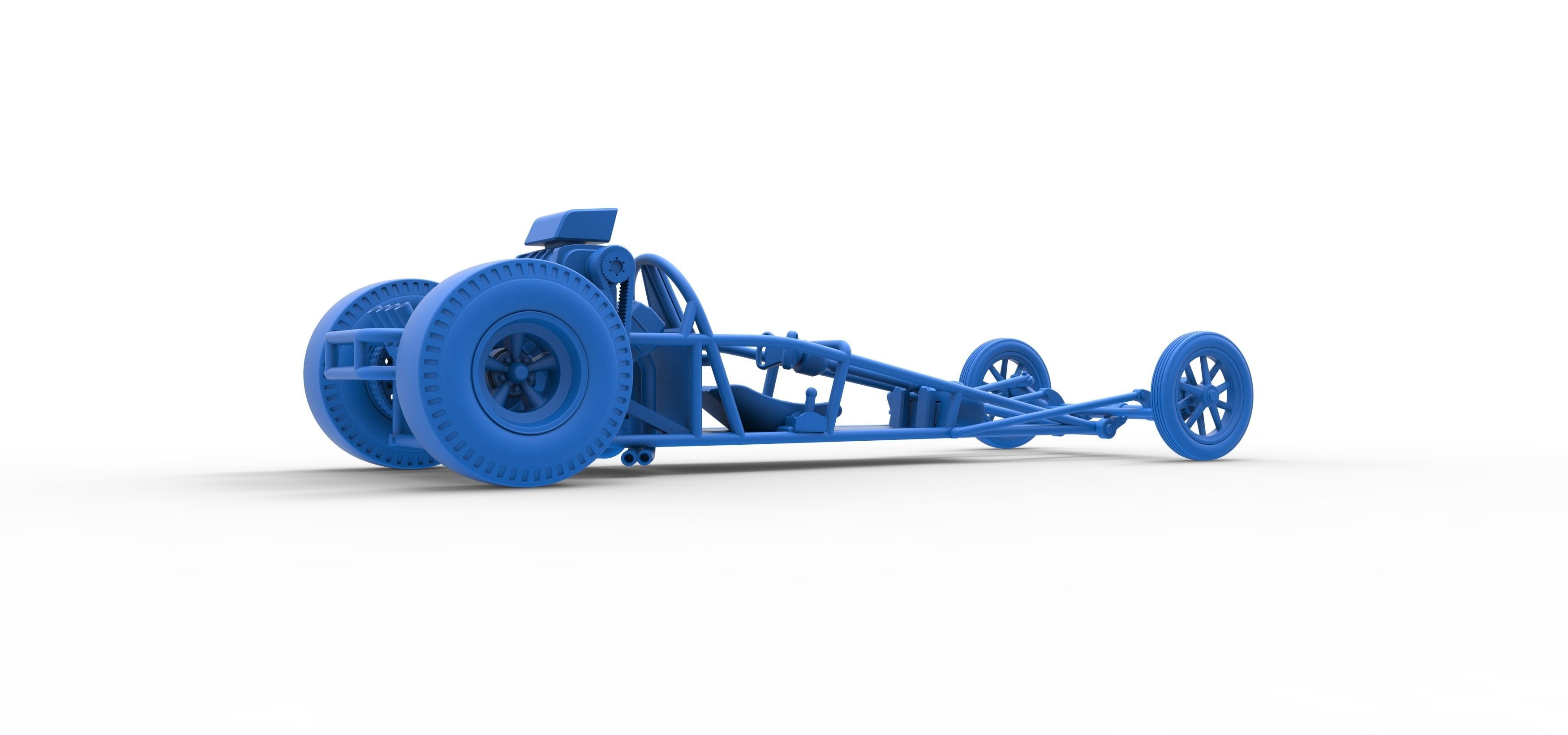 Rear engine old school dragster Scale 1 to 25 3D print model_44