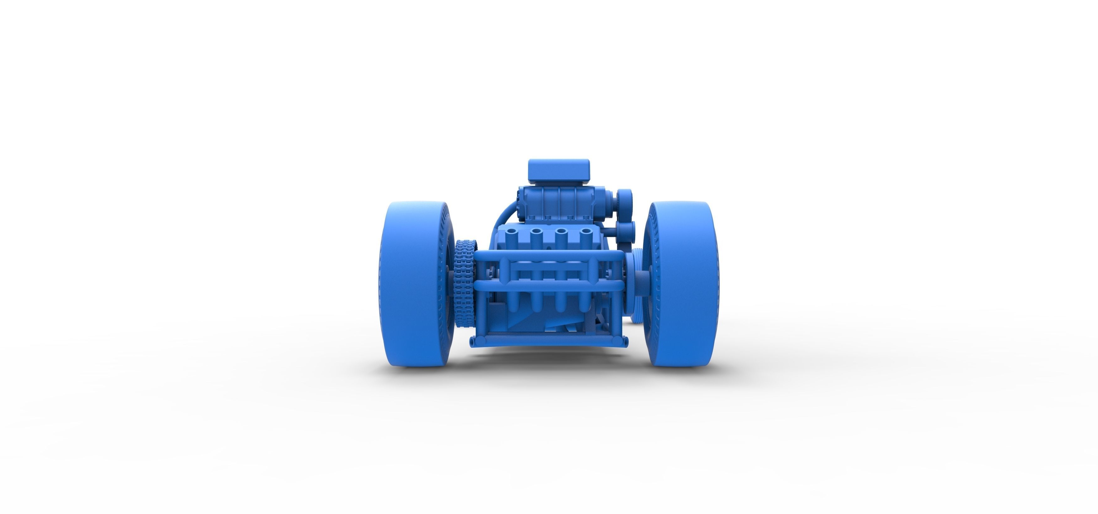 Rear engine old school dragster Scale 1 to 25 3D print model_41