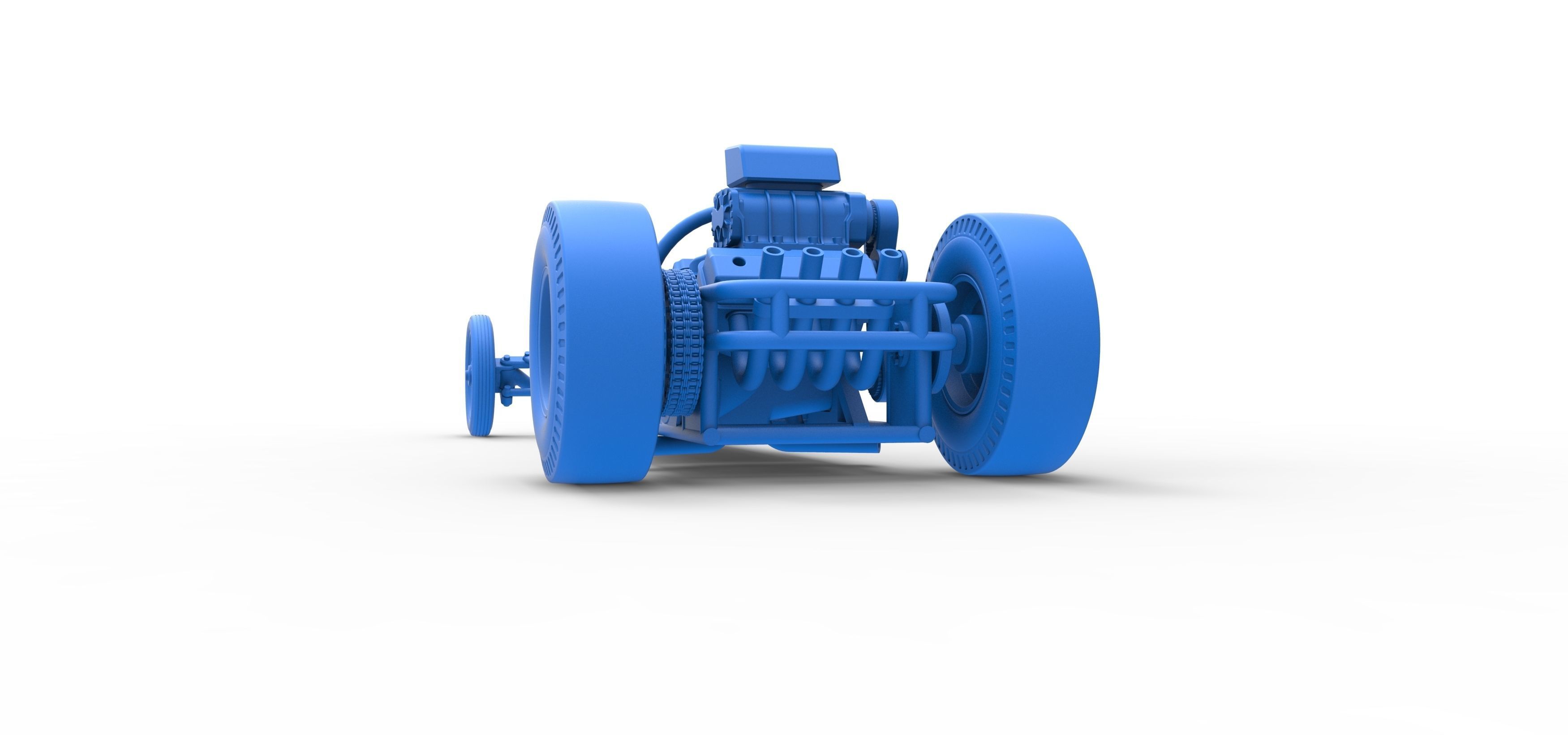 Rear engine old school dragster Scale 1 to 25 3D print model_40