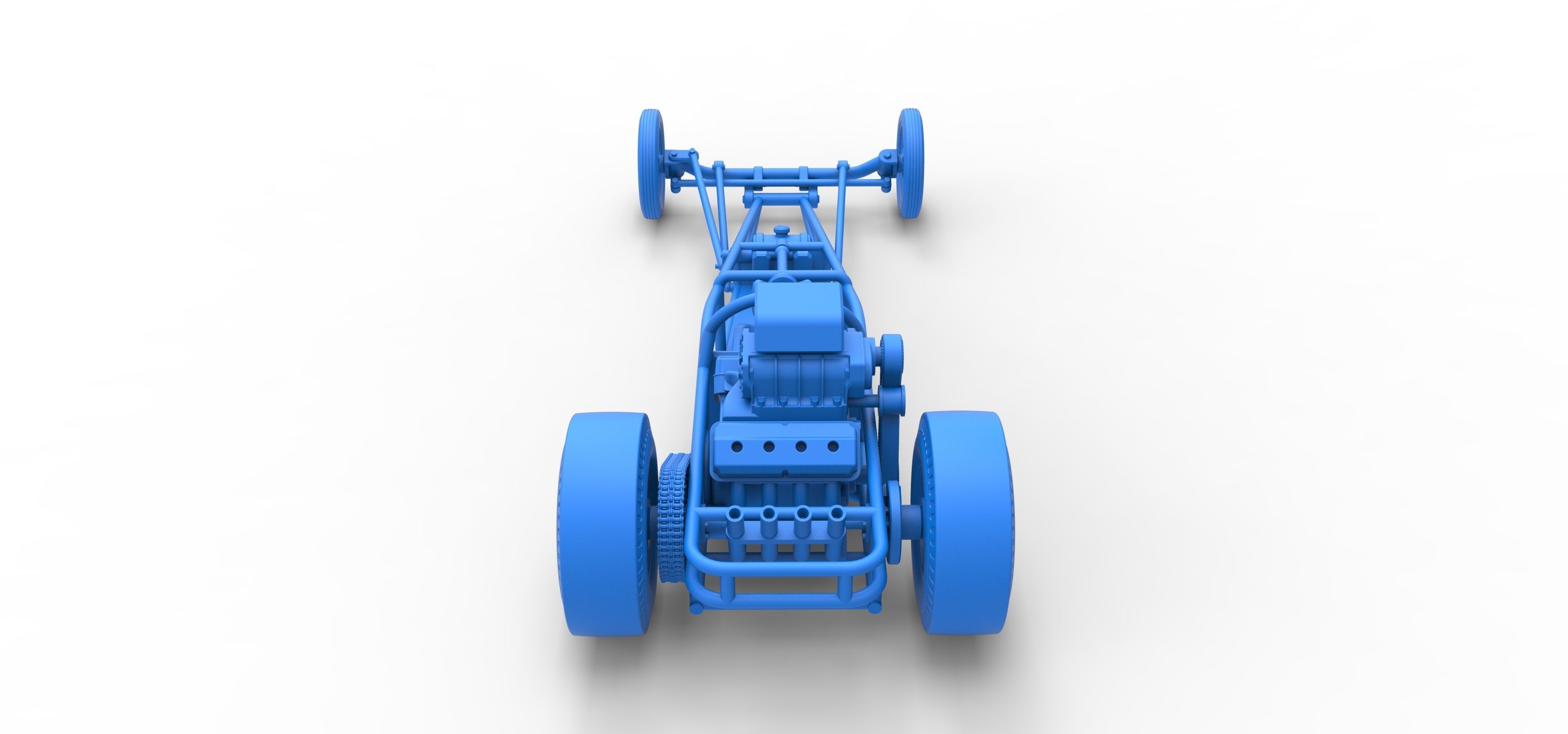 Rear engine old school dragster Scale 1 to 25 3D print model_42