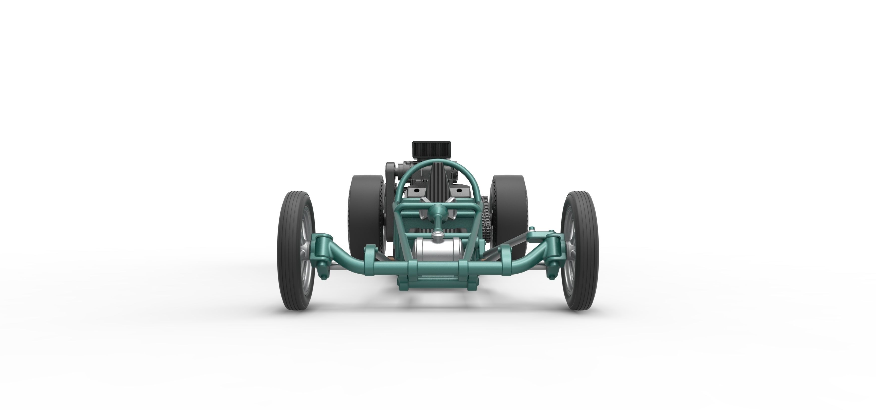 Rear engine old school dragster Scale 1 to 25 3D print model_7