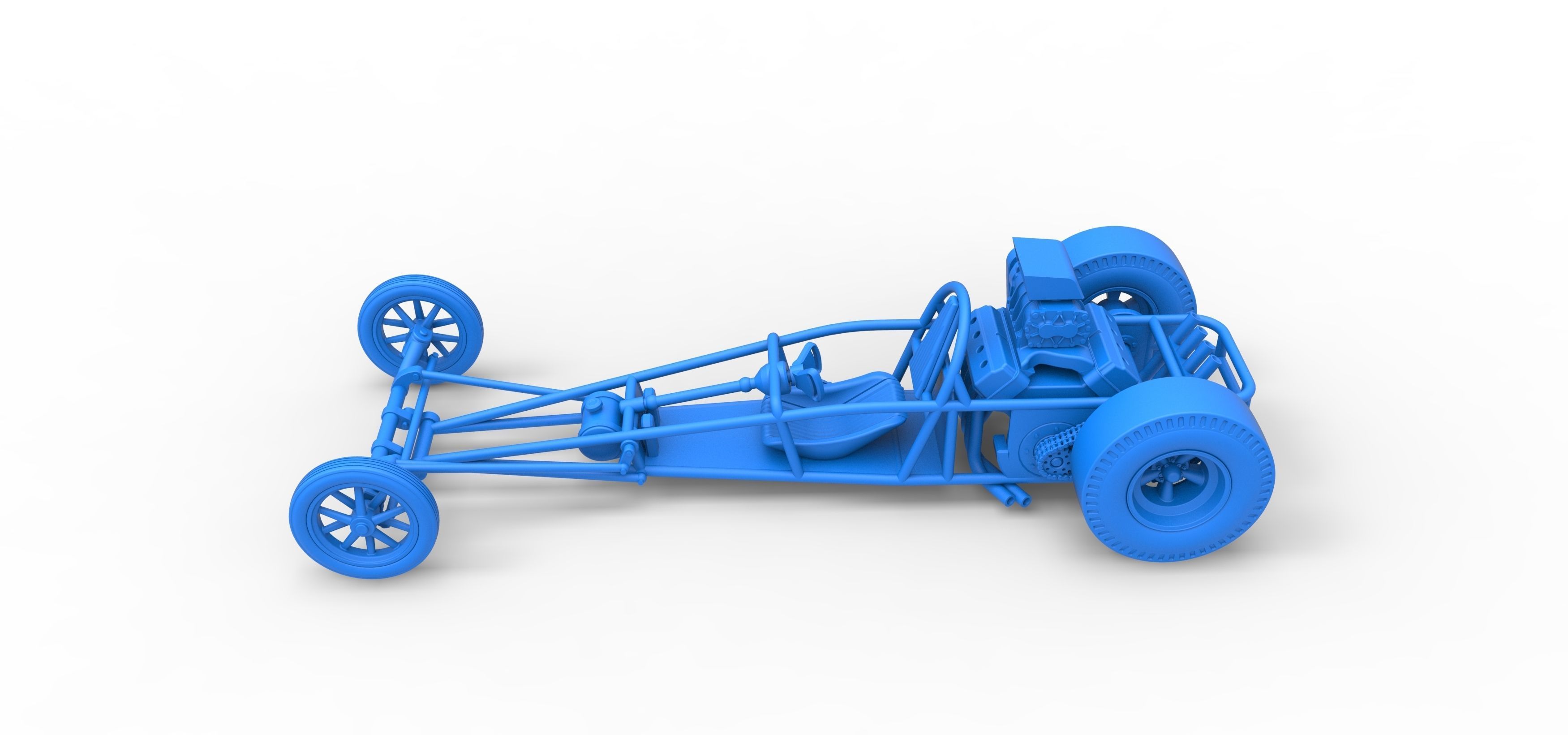 Rear engine old school dragster Scale 1 to 25 3D print model_35